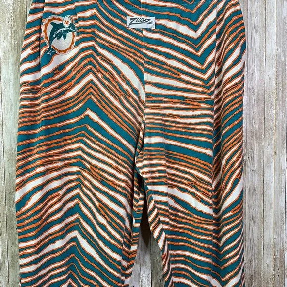 Miami Dolphins NFL Men's Throwback Zebra Pants, Size large vintage 1990s